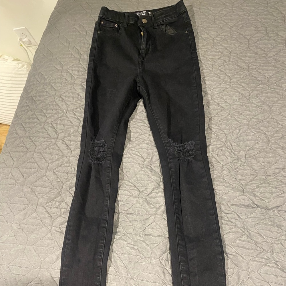 High Rise Black Skinny Jeans